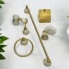 ACCESORIOS BAÑO DORADO PORCELANA