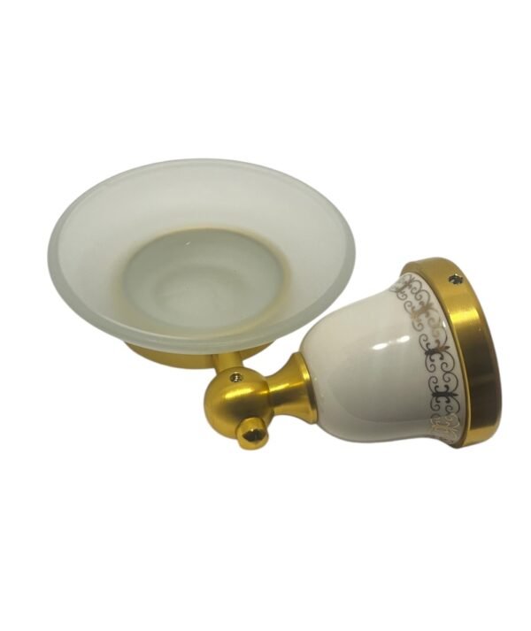 ACCESORIOS BAÑO DORADO PORCELANA