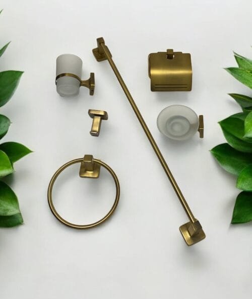 ACCESORIOS BAÑO CUADRADO ENVEJECIDO