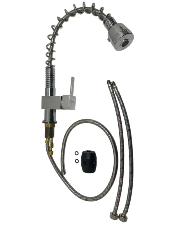 MONOCONTROL PARA LAVAPLATOS CROMADO EXTRAIBLE RESORTE 503