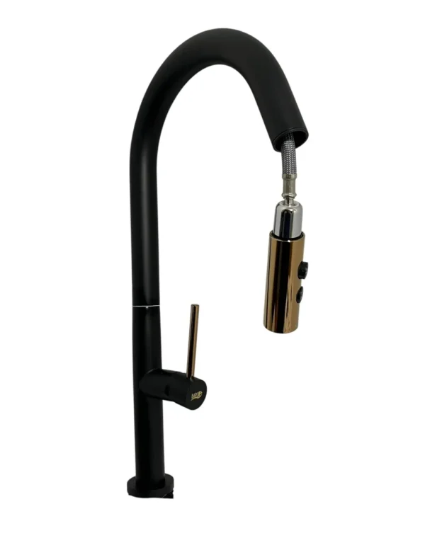 MONOCONTROL PARA LAVAPLATOS NEGRO/ORO ROSA EXTRAIBLE