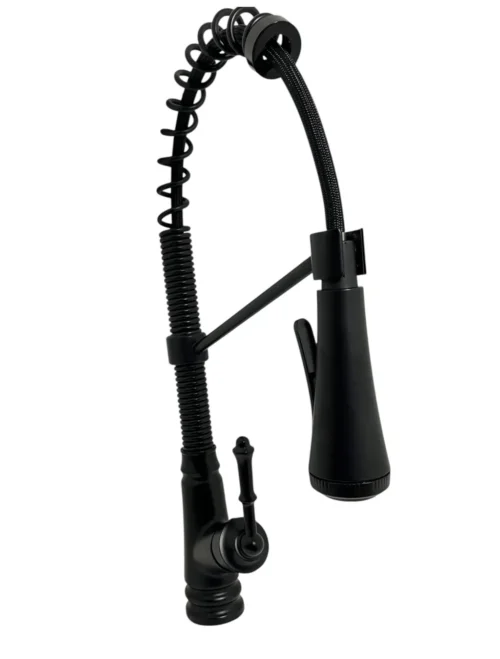 Monocontrol para lavaplatos extraíble negro estilo resorte