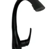 Llave Monocontrol para Lavaplatos Negro Tipo pingüino Extraíble