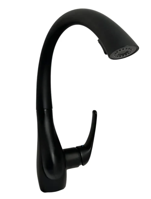 Llave Monocontrol para Lavaplatos Negro Tipo pingüino Extraíble