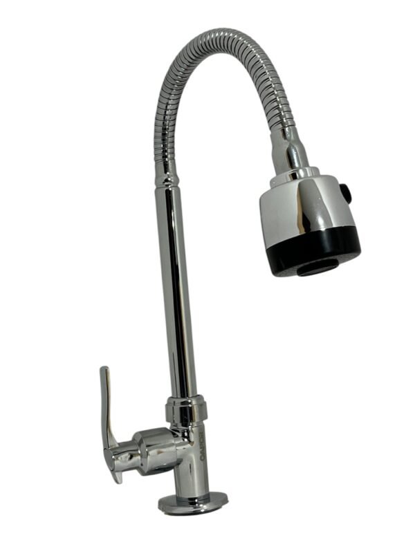 Llave para lavaplatos flexible cromada