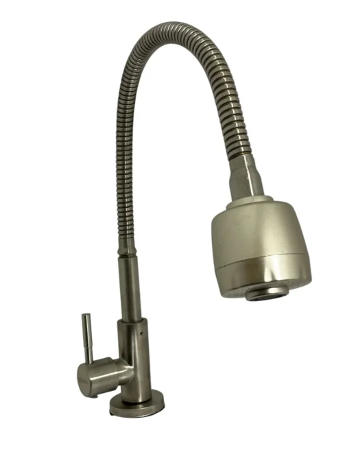 llave para lavaplatos flexible Satinada