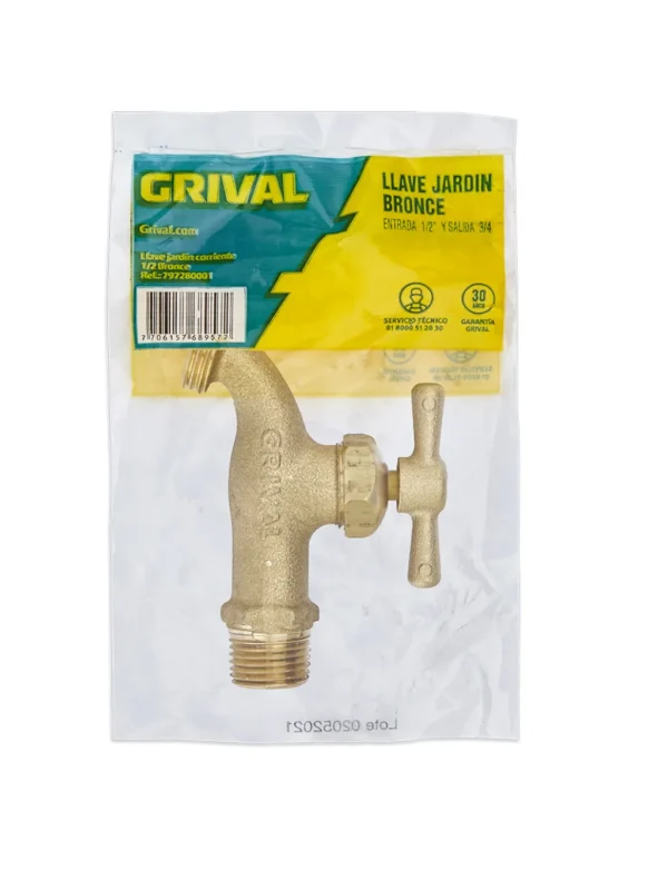 LLAVE JARDÍN BRONCE GRIVAL