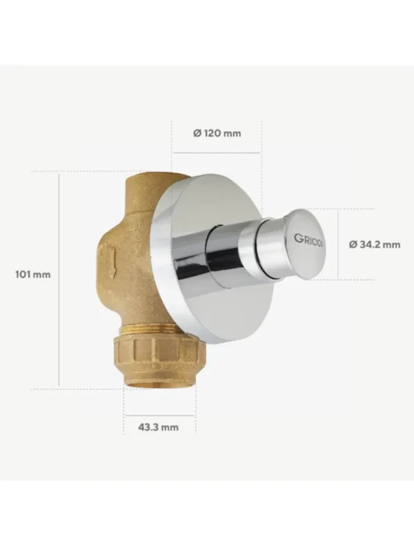 VÁLVULA ANTIVANDÁLICA SANITARIO PUSH GRICOL